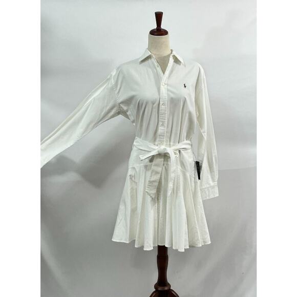 POLO RALPH LAUREN Sz 6 White Pleated Skirt Polo Dress Cotton NWT - Picture 8 of 11